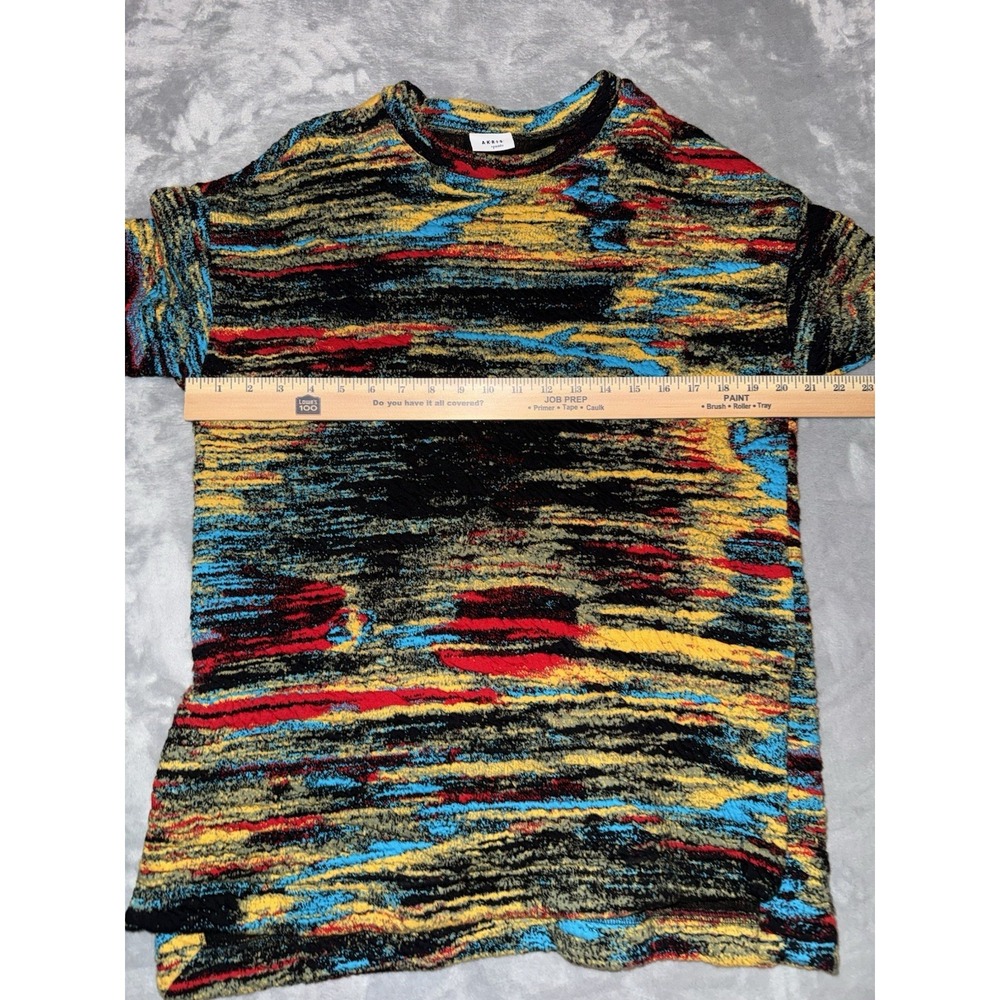 Akris Punto Northern Lights Jacquard Space Dye Ikat Sweater Sweatshirt 8 - Picture 7 of 8